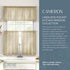 Elrene Home Fashions Cameron Linen Window Valance, 60" W x 15" L (1 Valance), Linen...