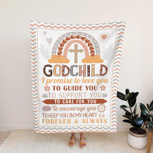 Baptism Baby Blankets 40x30in, Baptism Gift for Baby Boys or Girls, Godchild Baptism Baby Fleece Blanket, Newborn Baby Parents Gifts, New Baby Thr...