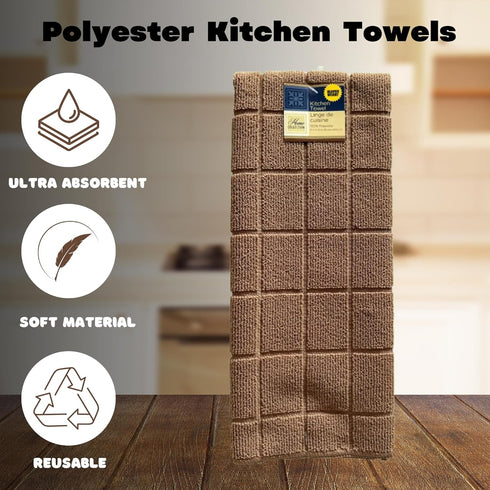 Konnect Kitchen Towels & Microfiber Dish Cloth Absorbent Drying Lint Free Multipurpose Washcloths for Home Bathroom, Hand Bar Cleaning Cloths Supp...