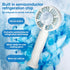 Portable Handheld Fan with Refrigeration Mode, 3 Speed Cold Wind Hand Fan, 3000mAh Battery Operated Rechargeable USB Fan, Non-Slip, Flashlight, Qu...