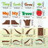 Apple Tree 1st School Bulletin Board - 81Pcs Tiny Seeds Grow Mighty Tree First Day of School Sign Cutouts, Back to School Chalkboard Decor Supplie...