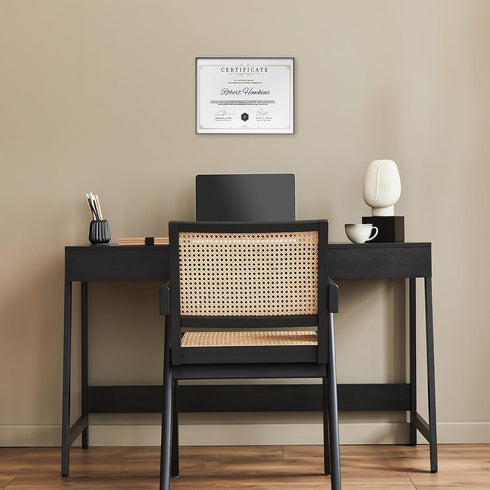 MCS Format 8.5x11 Diploma Frame, Black Picture Frame Wall Hanging or Tabletop Easel for Documents, Awards & Certificates (1-Pack)...