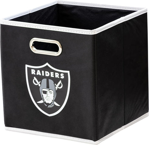 Franklin Sports NFL Storage Bins - Collapsible Cube Container + Basket - NFL Office, Bedroom + Living Room - 11"x11"...