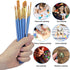 Paint Brushes Palettes Set by DUGATO, 2 Packs/20pcs Round Pointed Tip Nylon Hair Brushes with 5 Paint Trays for Acrylic Watercolor Oil Gouache Tem...