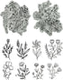YUYUZSEN 59 Pcs Water Soluble Hand Sewing Stabilizers?Embroidery Stick and Stitch Embroidery Paper Wash Away?for Embroidery Stabilizers Flower Pat...