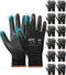 PACIFIC PPE Work Gloves PU Coated-12 Pairs, Touchscreen Working Gloves for Men and Women, Mechanic Gloves, Lightweight, Black, Large...