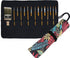 30 Pockets Artist Paint Brush Roll Up Bag Holder Canvas Pouch Case (Colorful Leaf)...