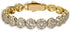 TOPGRILLZ Gold Bracelet Tennis Bracelet for Women Mens Bracelet 1 Row 10mm 14K Gold Plated Iced Out Cubic Zirconia Solitaire Cluster Tennis Link B...
