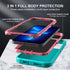for iphone 13 Pro Max Case, Military Grade 3 in 1 Heavy Duty Shockproof/Drop Proof/Dust Proof Case with 2Pcs Tempered Glass Screen Protector (Aqua...