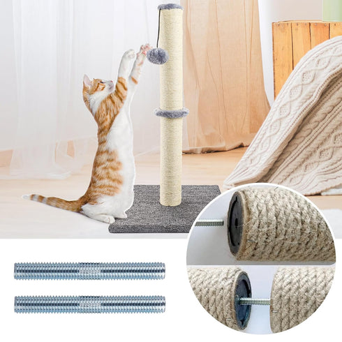 Cat Scratching Post Replacement Screws, M10 and M8 Screws for Cat Scratching Post with Allen Wrench 4PCS Threaded Bolt and 4PCS Screw (9 pcs)...