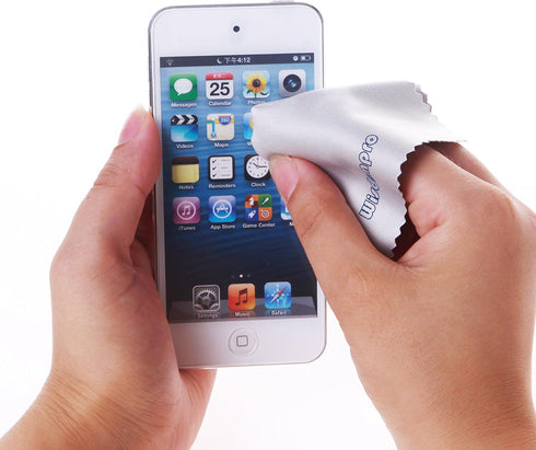 Wisdompro 12-Pack 6 x 6 Inches Microfiber Cleaning Cloth for Camera Optical Lens, Glass, Cell Phone, iPad, Tablet, Laptop, LCD TV, Computer Screen...