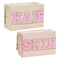 2PCS Patch Makeup Bag Preppy Cosmetic Bag Set Toiletry Storage Purse Skincare Pouch Waterproof PU Leather Travel Makeup Organizer for Women...