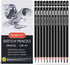 PANDAFLY Professional Drawing Sketching Pencil Set - 12 Pieces Graphite Pencils(14B - 2H), Ideal for Drawing Art, Sketching, Shading, Artist Penci...