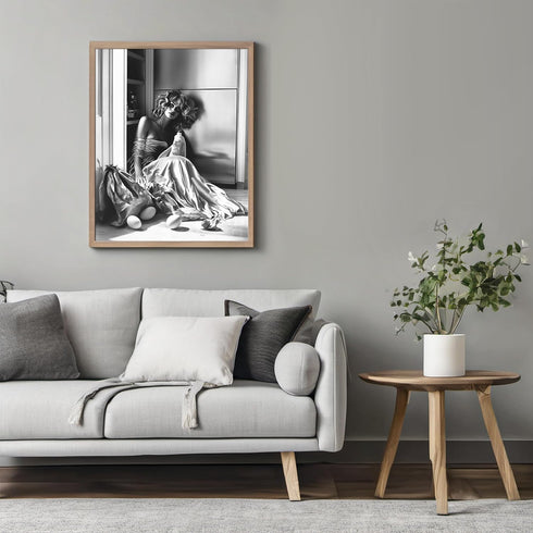 Posterizer 1 pcs-retro chic high fashion candid photography stye art of woman 4-Photography Art-Retro Art-Decor for Home & Office- unframed wall a...