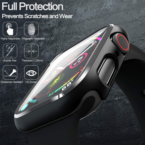 pzoz Compatible for Apple Watch Series SE2 /6/5 /4 /SE 40mm Case with Screen Protector Accessories Slim Guard Thin Bumper Full Coverage Matte Hard...