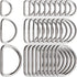 BronaGrand 60pcs Assorted Multi-Purpose Metal D Ring Semi-Circular D Ring for Hardware Bags Ring Hand DIY Accessories - 1/2 Inch, 3/4 Inch, 1 Inch...
