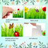 Spring Easter Bulletin Board Border, 2 Rolls Spring Green Grass Easter Egg Bunny Bulletin Board Border Trim for Spring Easter School Classroom Hol...