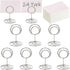 24 Pcs Premium Mini Place Card Holders and 24 Pcs Place Cards, Small Table Card Holder, Cute Table Number Holders, Photo Picture Holders for Cente...