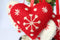 Hearts Christmas Ornaments Set of 4-Snowflake 100% Pure New Zealand Wool Handmade Eco-Friendly Valentine's Day Decor Shower Nursery Decoration Fai...