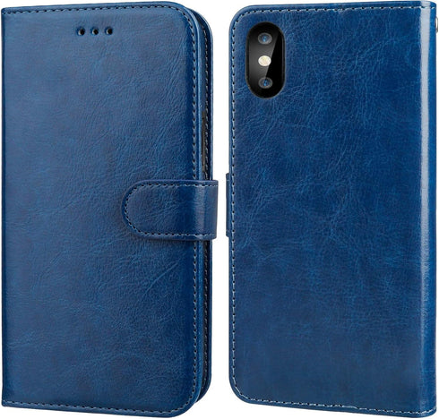 Bocasal for iPhone Xs/X Wallet Case with Card Holder PU Leather Magnetic Detachable Kickstand Shockproof Wrist Strap Removable Flip Cover for iPho...
