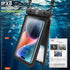 Double Space Waterproof Phone Pouch Case Compatible for Samsung Galaxy S24 S23 S22 S21 S20 S10 Note 20/10/9 up to 7", Cellphone Case Dry Bag Vacat...