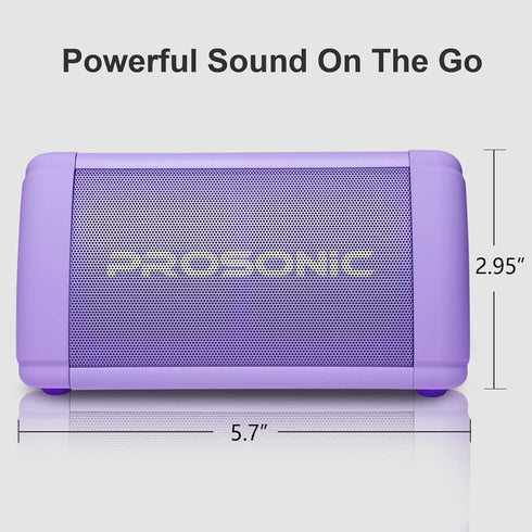 Prosonic BT3 Portable Wireless Bluetooth Speaker with 10W Stereo Sound & Bass Boost -Rich Sound & Intense Bass -Bluetooth 5.0 -Microphone -IPX5 - ...