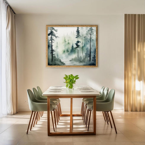 Posterizer 1 pcs- mountains and trees beautiful landscape nature 9-Landscape & Nature Art-Floral Botanical Art- Decor for Home & Office- unframed ...