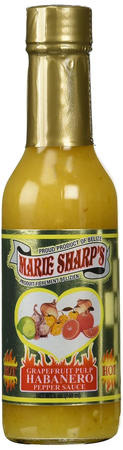 Marie Sharp's Grapefruit Pulp Habanero Hot Sauce 5oz...
