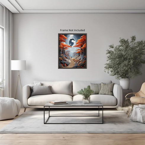 Posterizer 1 pcs-surreal beautiful scenery alien world-Abstract & Modern Art-Fantasy & Fiction Art-Gift for Art Lovers-Decor for Home & Office- UN...