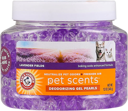 Arm & Hammer Air Care Pet Scents Deodorizing Gel Beads in Lavender Fields | 12 oz Pet Odor Neutralizing Gel Beads with Baking Soda | Air Freshener...