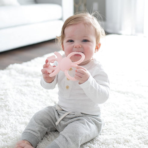 Dr. Brown's Flexees Pink Bunny, Soft 100% Silicone Baby Teether, BPA Free, 3m+...