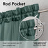 Hunter Green Sheer Curtains 63 Inch Length 2 Panels, Rod Pocket Solid Color Window Sheer Curtain Panels, Elegant Curtains & Drapes for Living Room...