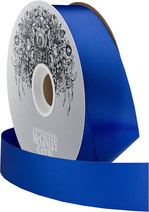 McGinley Mills 1.3" W Acetate Satin Ribbon, Royal Blue, 100 Yard Spool...