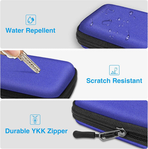 Hard Shell Protective Case for Freestyle Libre 3 2 / Libre Reader, Lightweight Shockproof Diabetic Storage Carrying Case with Clip and Handle (Blu...