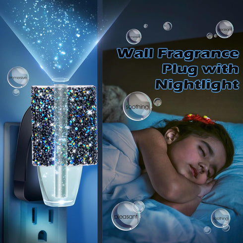 Wall Fragrance Plug in with Night Light, Compatible with Bath & Body Works WallFlower Fragrance, Wall Plug Essential Oil Diffuser with Nightlight ...