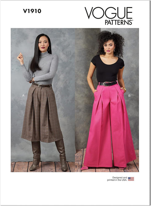 Vogue Misses' Pants Sewing Pattern Kit, Design Code V1910, Sizes 18-20-22-24-26...