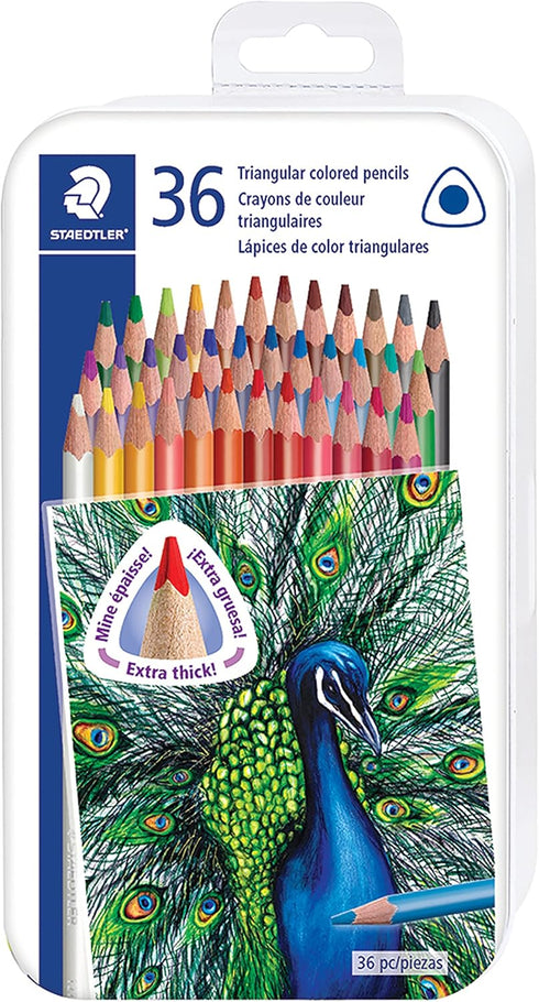 Staedtler Colored Pencils, Triangular Barrel, 4mm, 36 Pieces (1278CM36A6)...