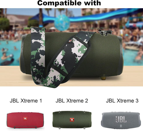 TXEsign Travel Carrying Shoulder Strap for JBL Xtreme/Xtreme 2/Xtreme 3 Portable Bluetooth Speaker, Adjustable Replacement Shoulder Carry Strap fo...