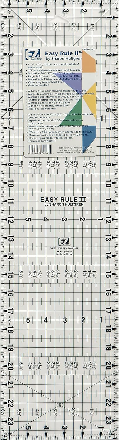 Wrights 6-1/2-Inch-by-24-Inch Easy Rule II, White,Blue...