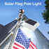 Solar Flag Pole Light, Bright White 6000k Flagpole Light Upgrade Solar Powered for 5ft 6ft Flag Pole,Waterproof Outdoor Dusk to Dawn Led Solar Lig...