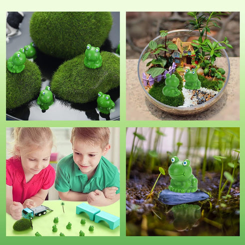 50 Pcs Mini Frog Garden Decor | Green Frog Figurines | Miniature Home Décor | Tiny Plastic Frogs | Fairy Garden Decor...