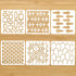 NBEADS 6 Pcs 6 Styles Retro Tile Stencils, Mid Century Modern Painting Stencil Tempalte DIY Art Craft Painting Wall Stencils 11.8×11.8 Inch for Pa...