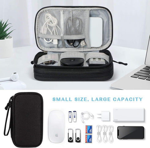 FYY Travel Cable Organizer Pouch Electronic Accessories Carry Case Portable Waterproof Double Layers All-in-One Storage Bag for Cord, Charger, Pho...