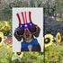 ALAZA Independence Day Cute Dachshund Polyester Garden Flag House Banner 12 x 18 inch, Two Sided Welcome Yard Decoration Flag for Wedding Party Ho...