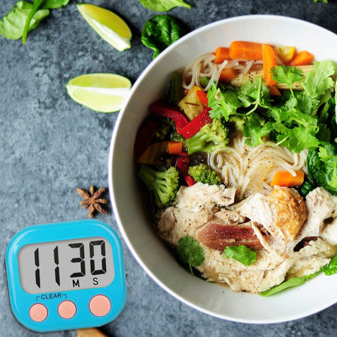 2 Pack Kitchen Timers Loud Ring Digital Timers for Cooking Magnetic Blue...