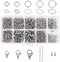 PH PandaHall 830pcs Jewelry Making Findings Stainless Steel, 680pcs 5 Styles Jump Rings 90pcs 3 Styles Lobster Claw Clasps 30pcs 40mm Extender Cha...