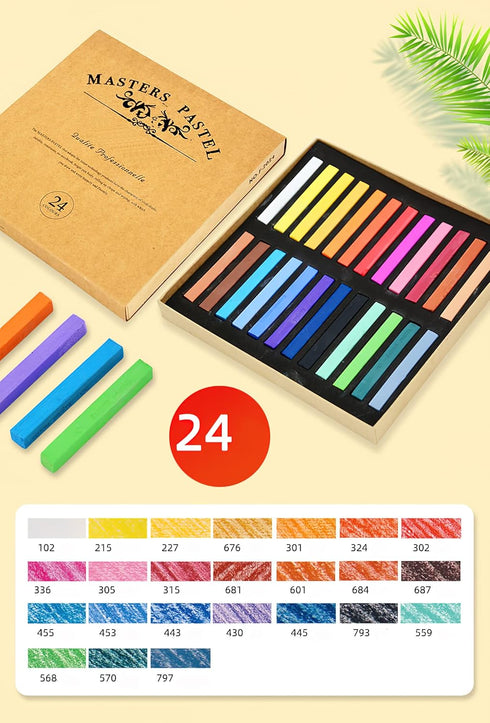 YYMIYU Neutral Color Chalk Pastels for Professional Artist 24 Colour...