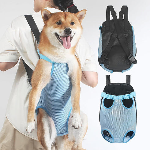 Pet Carrier Backpack Pets Out of Four Legs Shoulder Bag Travel Backpack Biking, Hiking,Out for a Walk Riding a Bike or Electric car/Breathable/Eas...