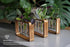 Source & Plot - Plant Propagation Station - Acacia Wood Stand 4 Glass Test Tube Hydroponic Tabletop Rooting Terrarium Planter Rack Home and Office...