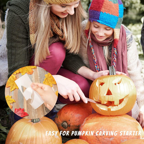 25 Pcs Halloween Pumpkins Face Stencils, Decorative Painting Stencils Reusable Plastic Drawing Template for DIY Pumpkin Carving, Wood, Walls Art D...